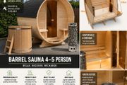 Barrel Sauna 2-5 person Harvia Electric Heater Delivery Available