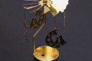 Tea Light Set with Spinning Cats on the Moon - nice gift
