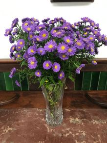Vintage Tall Cut Glass Vase