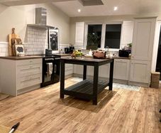 Complete Shaker-Style Kitchen (Disassembled) - Grey & Walnut Finish