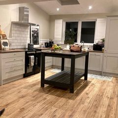 Complete Shaker-Style Kitchen (Disassembled) - Grey & Walnut Finish