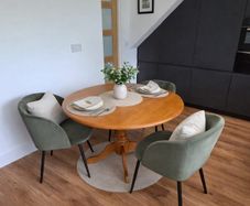 solid wood table and chairs