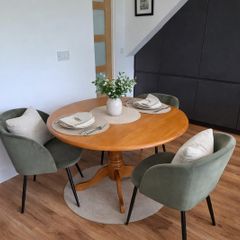 solid wood table and chairs