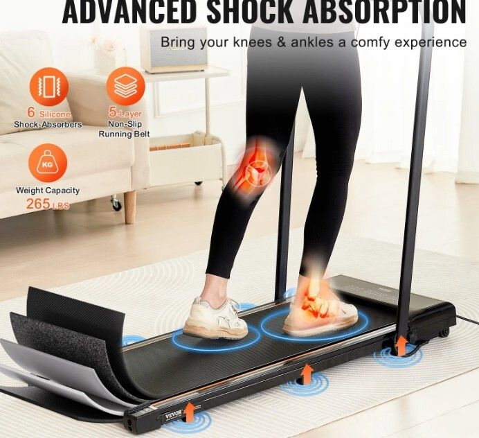 2-in-1 Folding Walking Pad Treadmill