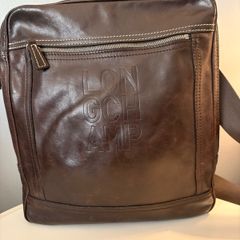 Unisex  Longchamp cross body bag, chocolate brown