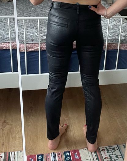 Part Two black snakeskin pants size 8