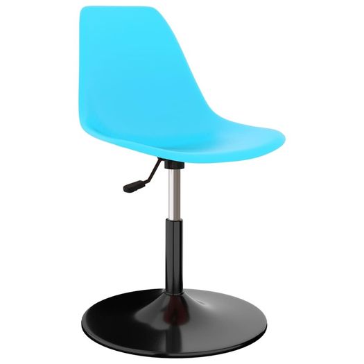 Swivel Dining Chairs 4 pcs Blue PP