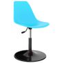 Swivel Dining Chairs 4 pcs Blue PP Image 2