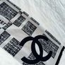 Faux Chanel Black & White Scarf Image 3