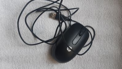 HP USB Wired 3 Button Optical Scroll Mouse Black