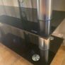 Black glass tv stand Image 4