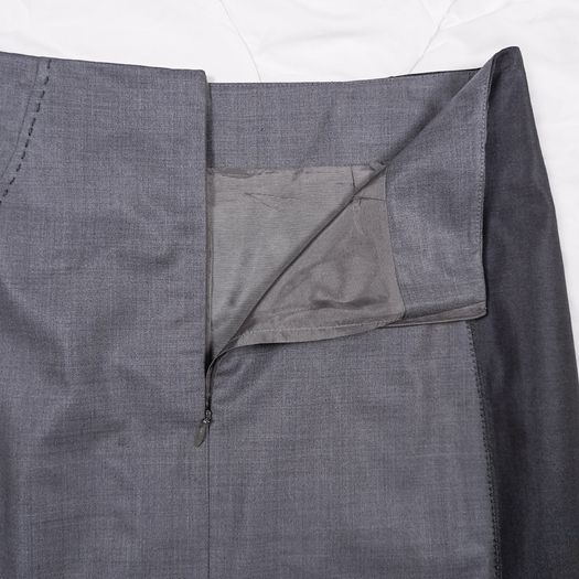 Quin & Donnelly Grey Two-Tone Professional Tailored Pencil Midi Skirt 12UK/40EU