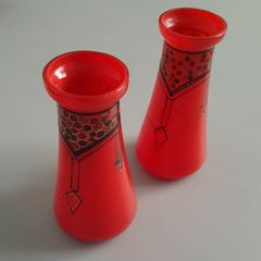 Antique Bohemian Glass Vases