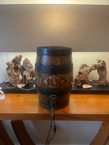 Antique "RB" Coopered Oak Beer Barrel