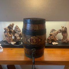 Antique "RB" Coopered Oak Beer Barrel