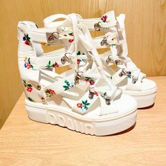 Woman's High Platform Wedges Uk Size6 - Brand New