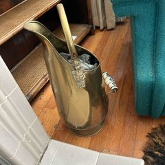 Vintage brass coal scuttle