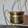 vintage brass hanging pot Image 4