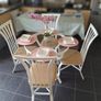 Beautifully Refurbished Glass-Top Dining Set & 4 Chairs Image 4