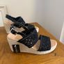 Black Sparkle Espadrille Sandals Image 2