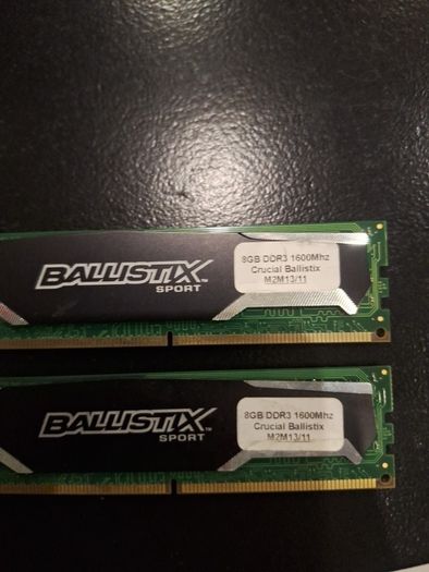 Crucial Ballistix Sport 16 Gb. 2 x 8Gb. 1600Mhz DDR 3
