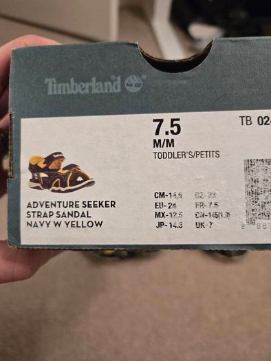 7.5 UK size 24 Timberland Toddler Strap Sandal Shoes