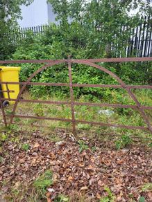 vintage riveted gate