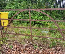 vintage riveted gate
