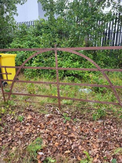vintage riveted gate
