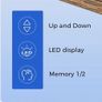 Electric Standing Desk, 2 Memory Buttons, 120x60cm Height Adjustable Desk for smart Pannel, 72-116cm, Sit Stand Desk with 2 Hooks, Home Office Desk, 2 pcs Desktops, Brown Image 5