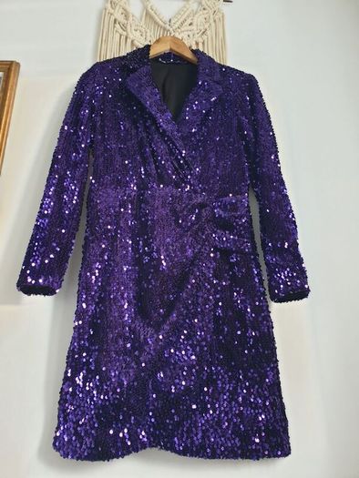 Zara Sparkly Sequin Dress Size Large