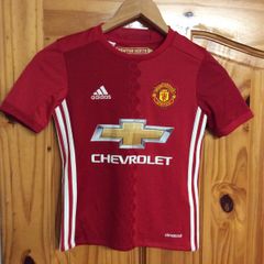Manchester United FC. Official Adidas Kids Boys Girls Home Jersey Age 7-8 Years. Collect In Dublin Or Receive Via Post.