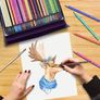 Pre-sharpened Colouring Pencils, Professional Oil-based Water Soluble Colored Pencils Set with Brush, No Wax, for Sketching Image 7