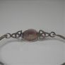 925 Sterling Silver Celtic Knot Bangle with Baltic Amber Image 5