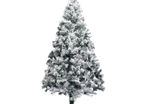 Artificial Christmas Tree with Flocked Snow Green 240 cm PVC