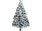 Artificial Christmas Tree with Flocked Snow Green 240 cm PVC