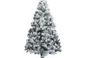 Artificial Christmas Tree with Flocked Snow Green 240 cm PVC