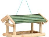 Bird Feeder Solid Wood 35x29.5x21 cm