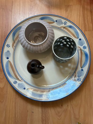 Gorgeous vintage Swedish Ceramics, vase, candleholder