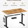 Electric Height Adjustable Standing Desk, 100x60cm Sit Stand Desk with Cable Tray, Hook and Storage Pocketse, Stand Up Desk with Memory Controller for Home Office Image 8