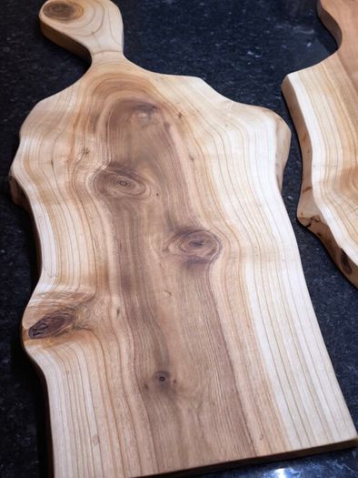 65cm One-of-a-Kind European Walnut Charcuterie Board - Solid Single Piece, Live Edge, No Glue