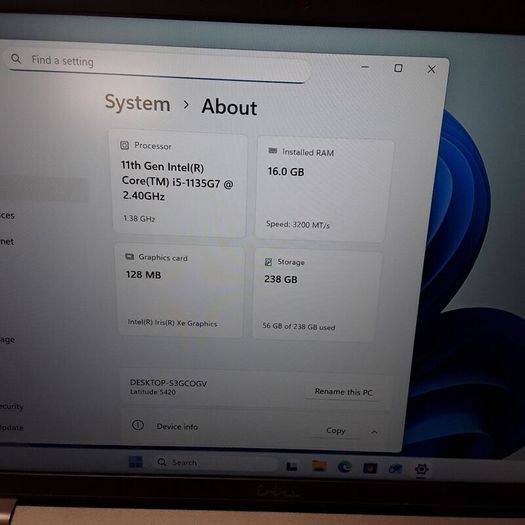 Dell Latitude 5420 | Intel Core i5-1135G7 | 16GB RAM | 256GB M.2 SSD | 14" Laptop