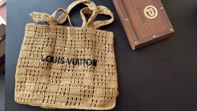 Luxury Woven Tote Bag - Camel