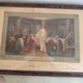 Antique IRIISH BRAY Co, WICLLOW First Communion souvenir exquisite framed souvenir print genuine Catholic Baptism religious memorabilia, full color 1930's Image 6