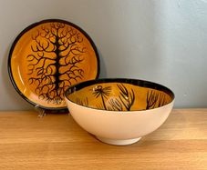 John ffrench Arklow Studio Pottery 1963 large bowl dish Jff