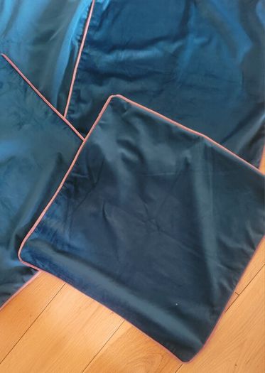 Soft Velour Emerald Green Cushion Covers x4