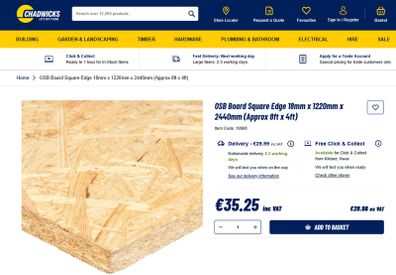 OSB Board Square Edge 18mm
