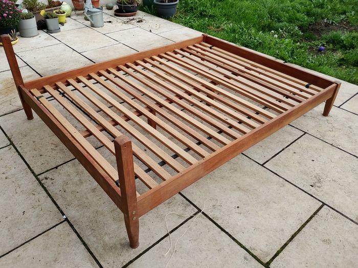 Vintage 1990's Habitat bedframe solid wood kingsize