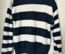 Black and White Striped Jumper