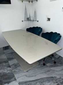 Brand-New Extendable Light Grey Dining Table